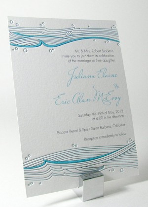 Ocean Waves Beach Wedding Invitation