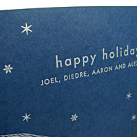 Letterpress Winter Cabin Holiday Card